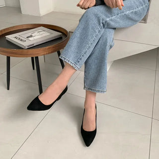 Suede heel pumps 2303 (3 colors)