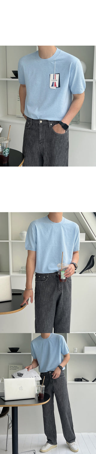 Piece Cooling Linen Wide Denim Pants