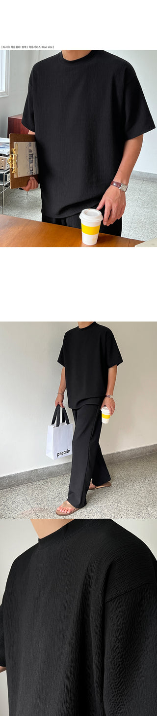 Lounge Pleated Half T-shirt