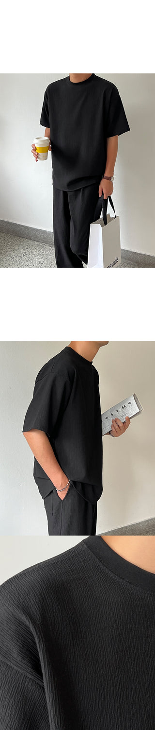 Lounge Pleated Half T-shirt