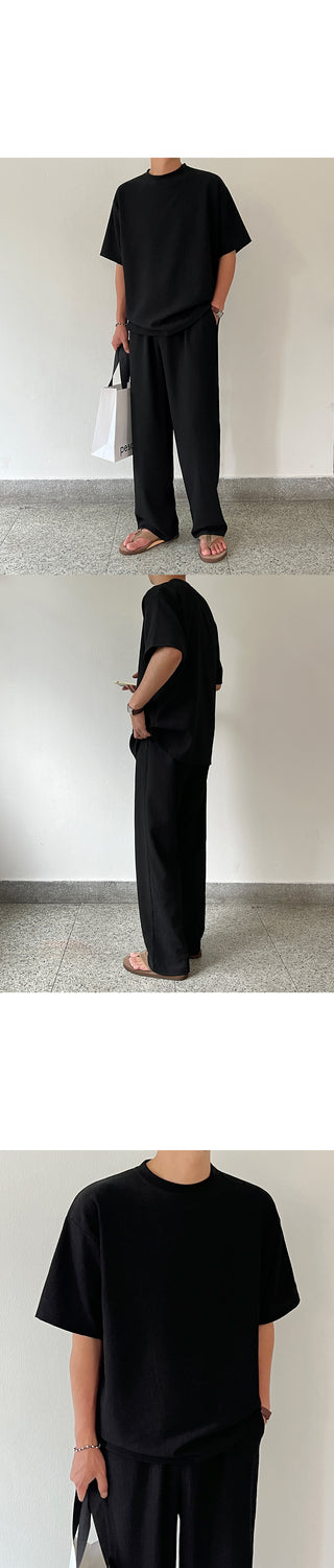 Lounge Pleated Half T-shirt