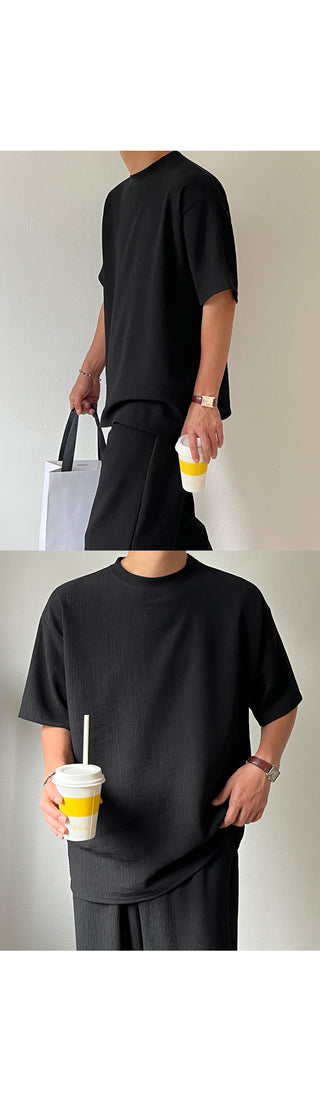 Lounge Pleated Half T-shirt