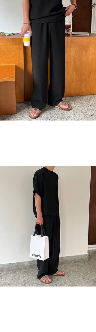 Lounge Pleated Half T-shirt