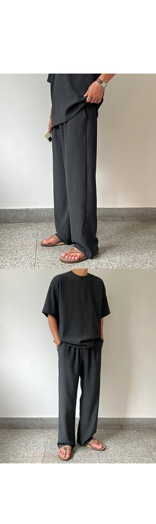 Lounge Pleated Half T-shirt