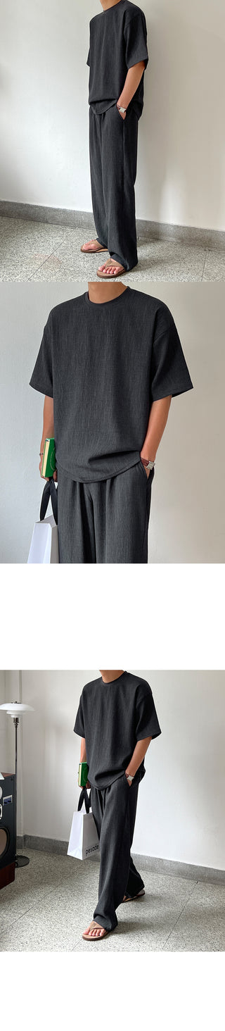 Lounge Pleated Half T-shirt