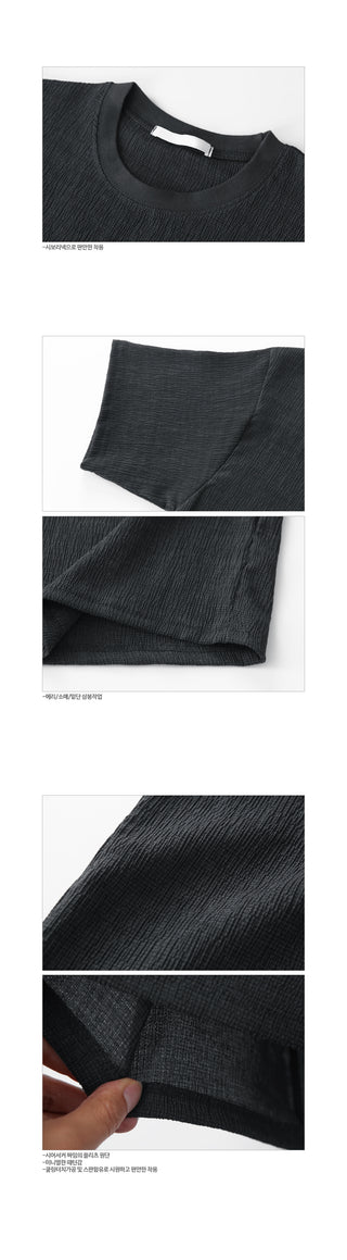 Lounge Pleated Half T-shirt