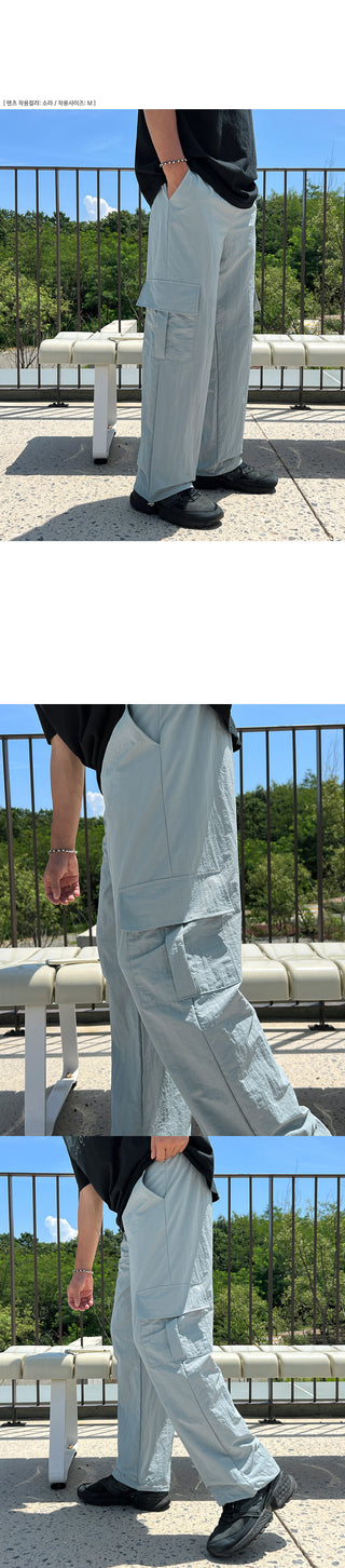 Seasoning Summer Nylon Cargo String Pants