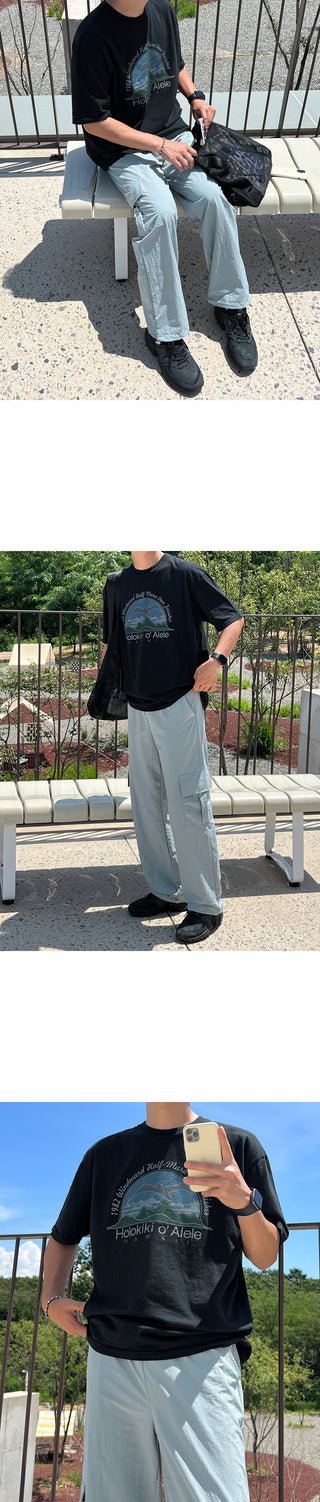 Seasoning Summer Nylon Cargo String Pants