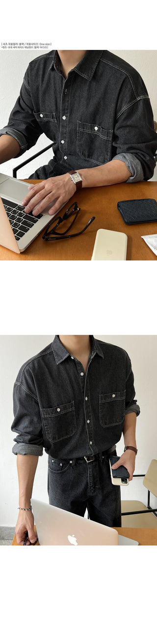Dijon Pocket Denim Overshirt