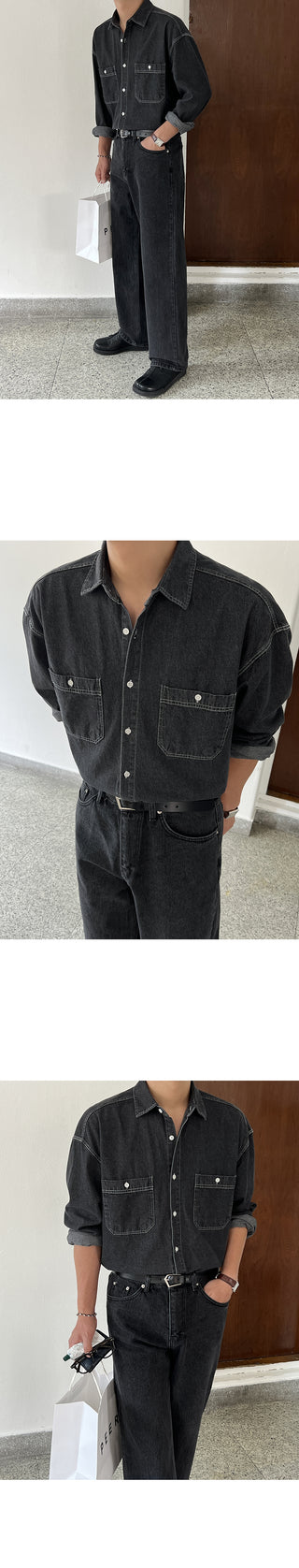 Dijon Pocket Denim Overshirt
