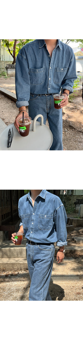 Dijon Pocket Denim Overshirt