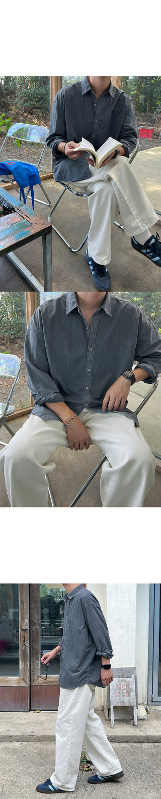 Luel Nylon Pigment Oversized Shirt