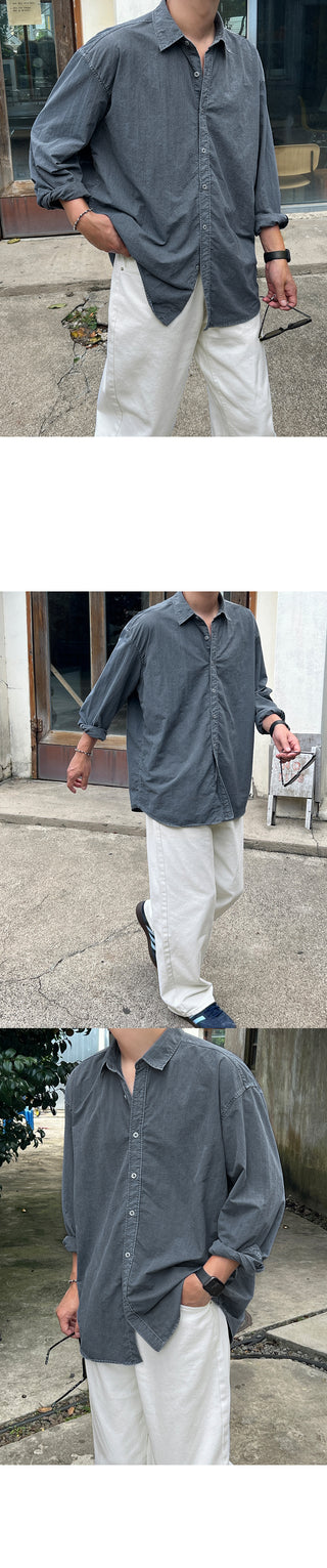 Luel Nylon Pigment Oversized Shirt