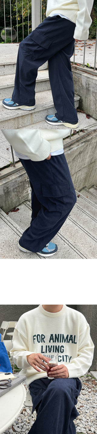Reason Corduroy Cargo String Pants