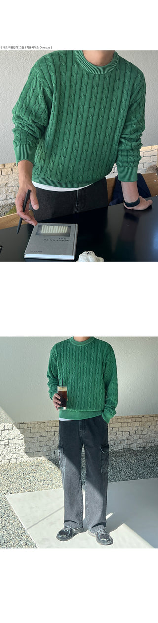 Shud Pigment Cable Knit