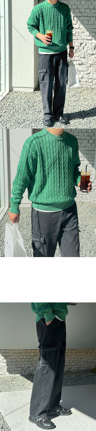 Shud Pigment Cable Knit