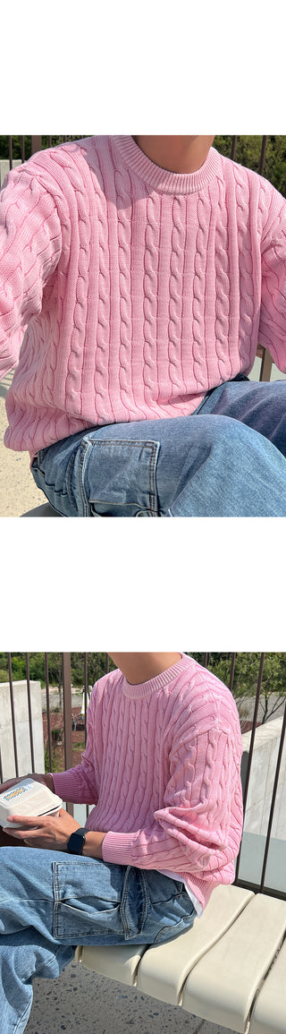 Shud Pigment Cable Knit