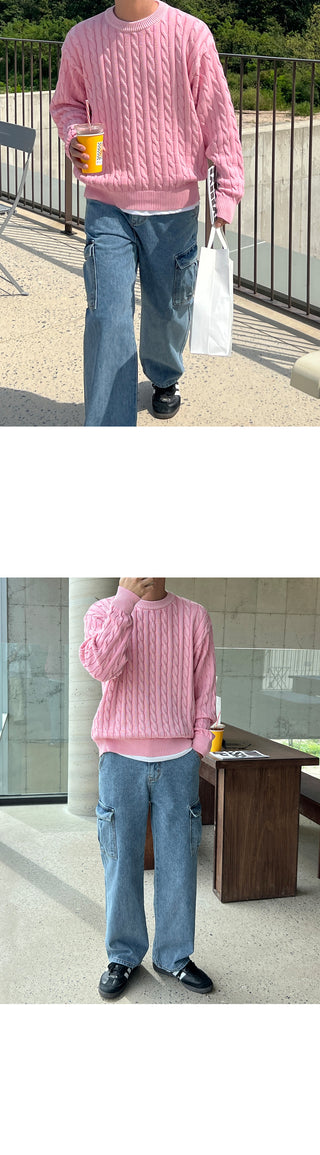 Shud Pigment Cable Knit