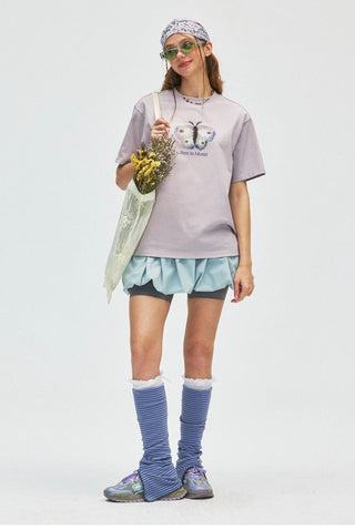 [Monterest] Ink Print Crewneck Cotton T-Shirt