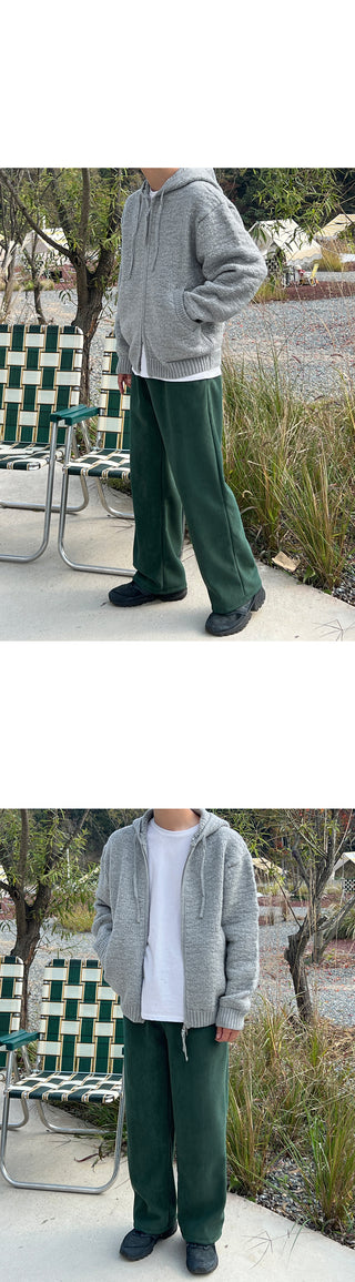 Steady Fleece-Lined Corduroy Wide Pants