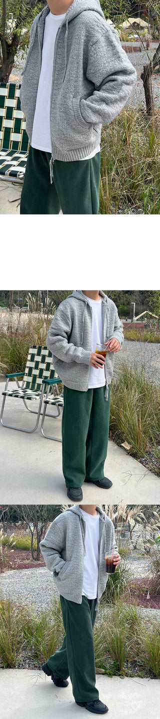 Steady Fleece-Lined Corduroy Wide Pants