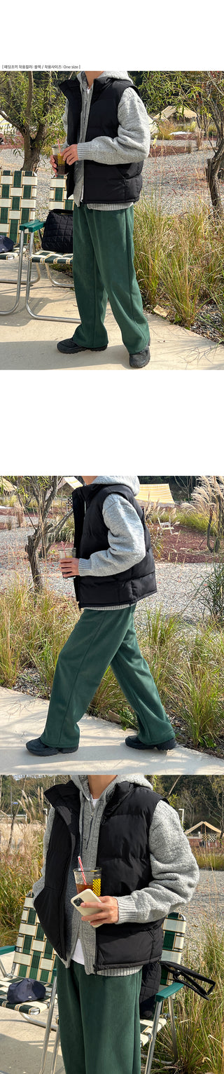 Steady Fleece-Lined Corduroy Wide Pants