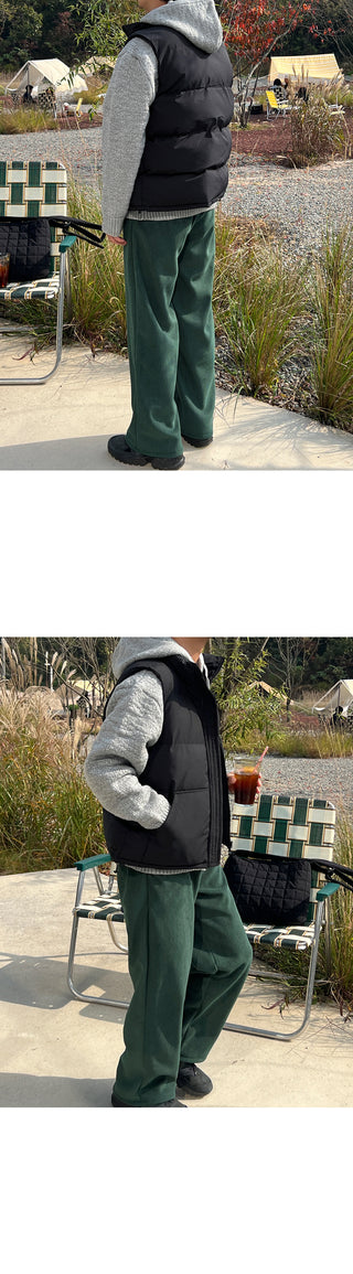 Steady Fleece-Lined Corduroy Wide Pants