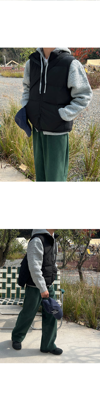 Steady Fleece-Lined Corduroy Wide Pants