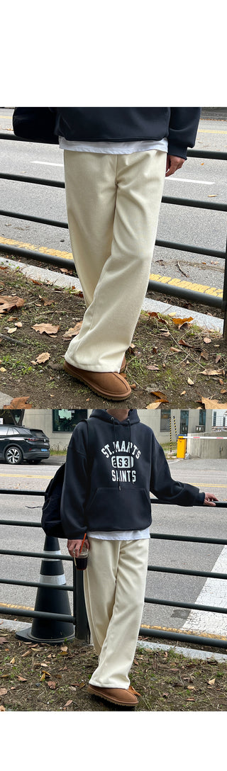 Steady Fleece-Lined Corduroy Wide Pants