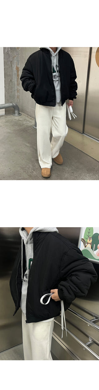 Kato Knit Fabric Brushed Wide Elastic Pants