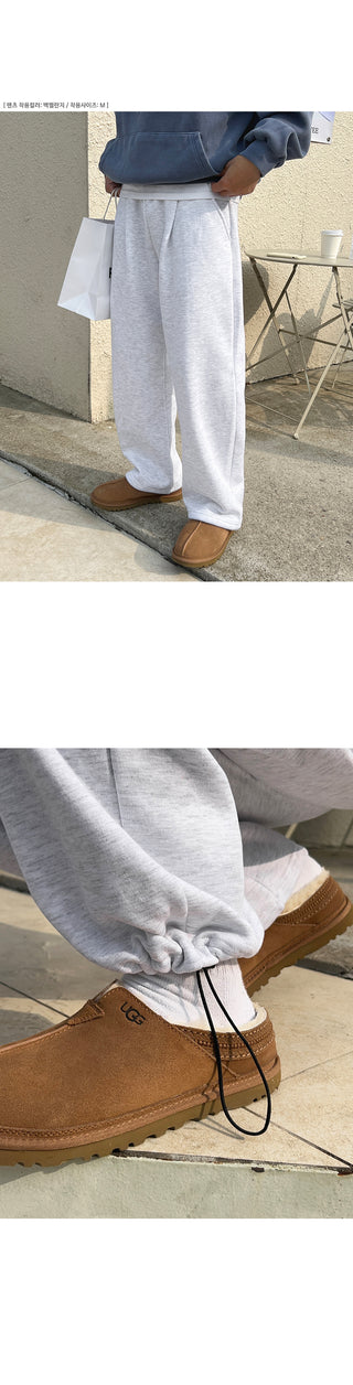 Allo One-Pleat Drawstring Fleece-Lined Training Pants
