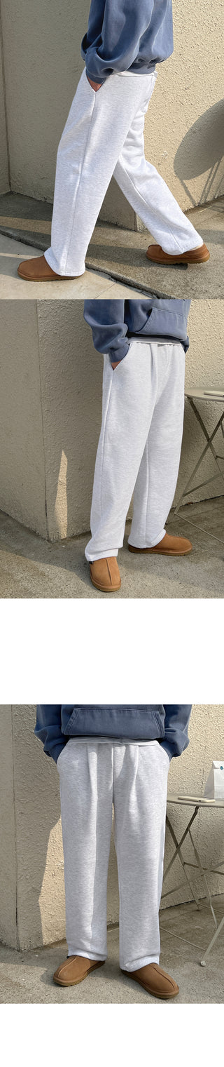 Allo One-Pleat Drawstring Fleece-Lined Training Pants
