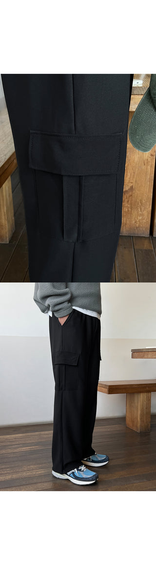 Daily Firm Fur-Lined Cargo Wide Pants