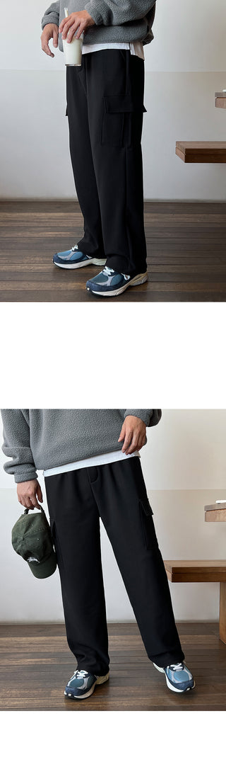 Daily Firm Fur-Lined Cargo Wide Pants