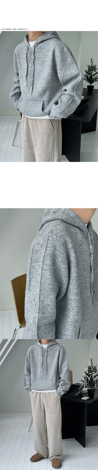 Kato Knit Fabric Brushed Wide Elastic Pants