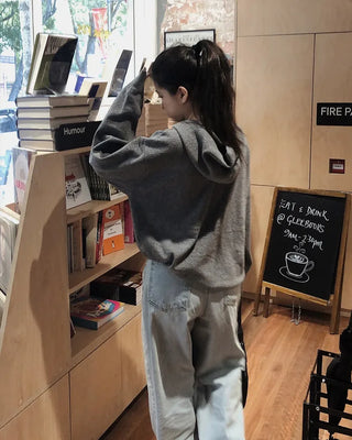 Loose-fit hooded knit