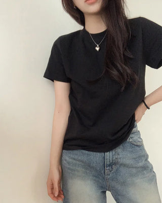 Women's plain cotton t-shirts, 7 colors