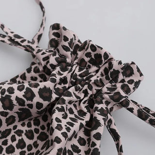 Leopard print shoulder bag