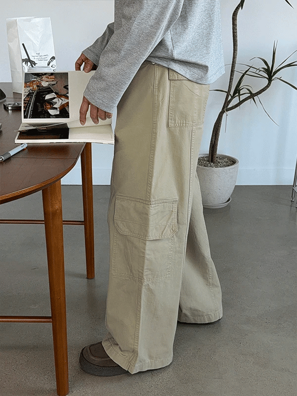 Pony Washed Wide Cargo Pants
