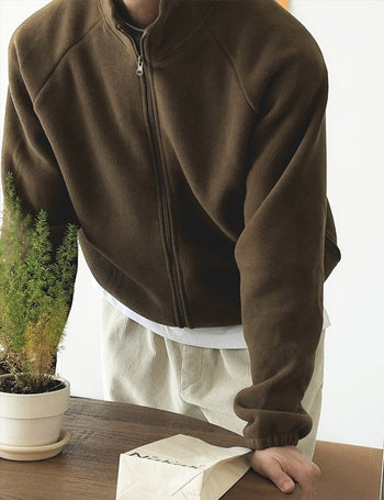 Cozy Fleece Zip-Up Jacket (6 colors, 3 sizes)
