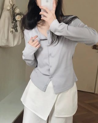 Daily Rib T-Shirt Cardigan
