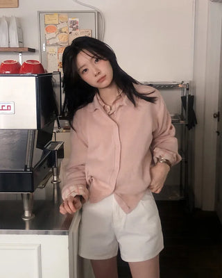 Soft color cardigan