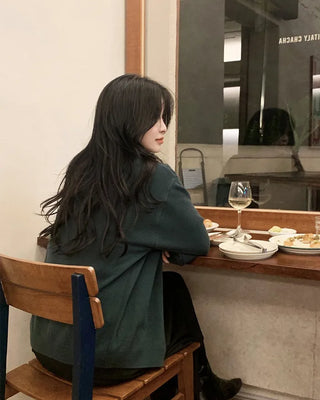Loose-fit round cardigan