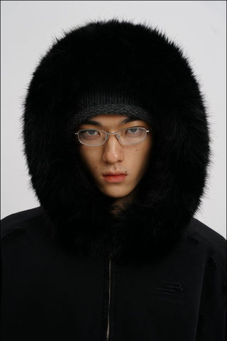 [MASONPRINCE] Fur Collar Fleece Hooded Jacket