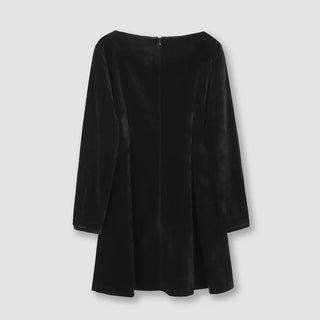 Black velvet flared dress - 2 sizes
