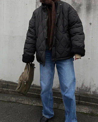 Wave quilted jacket