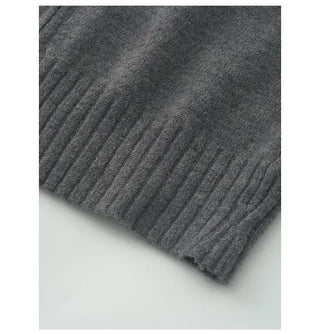 [2-way] High-neck ribbed zip-up