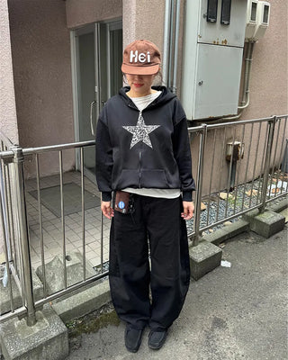 (Unisex) Studded Belt Wide Pants