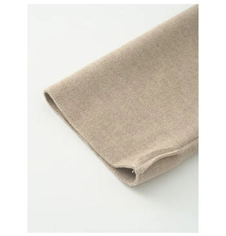 (2 colors) Wool brand belt long coat