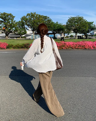 Wide-leg collar pants